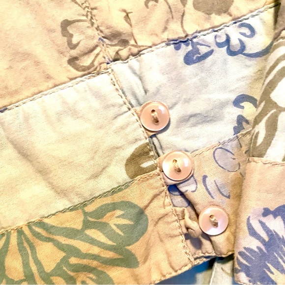 Harmony & Vine Button Down Top Floral Long Sleeve Shirt Medium - Picture 6 of 6